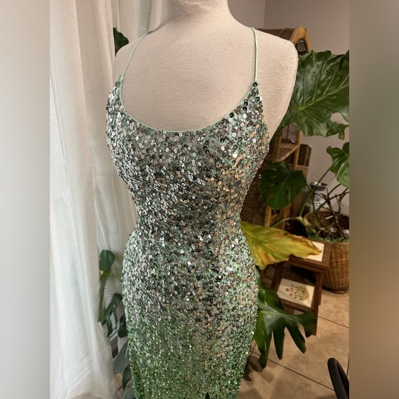 Primavera Couture 3916 Scoop neck ombré prom gown bridesmaid gown‎ party dress - Picture 4 of 8